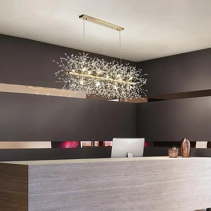 DecorBites™ Dandelion Crystal Ceiling Lamp Chandelier for Bedroom Dining Room Kitchen Island