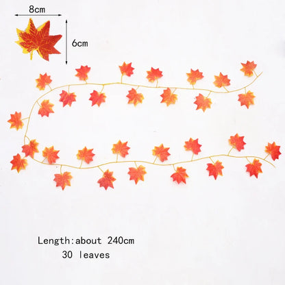DecorBites™ Ivy Green Fake Leaves Garland Vine Wall Decoration Artificial Plants
