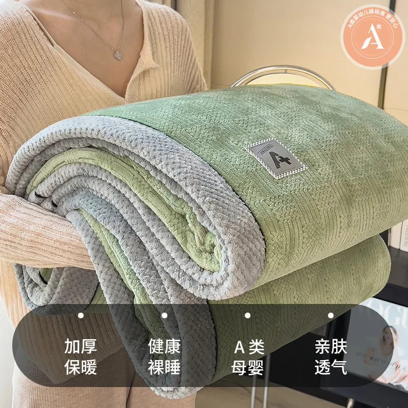 DecorBites™ Light Luxury Velvet Plush Cotton Blanket