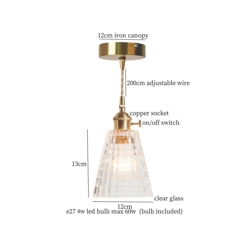 DecorBites™ Green Glass LED Pendant Light Fixture - Modern Nordic Hanging Lamp