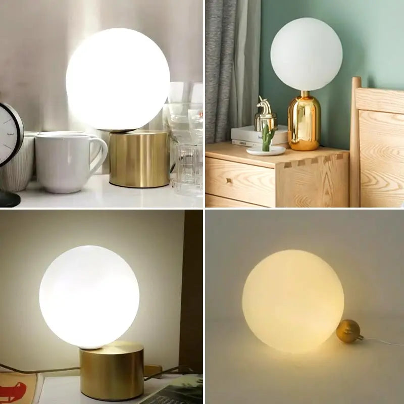 DecorBites™ Glass Desk Lamp: Sleek Nordic Design, Ideal for Bedroom, Living Room, e27