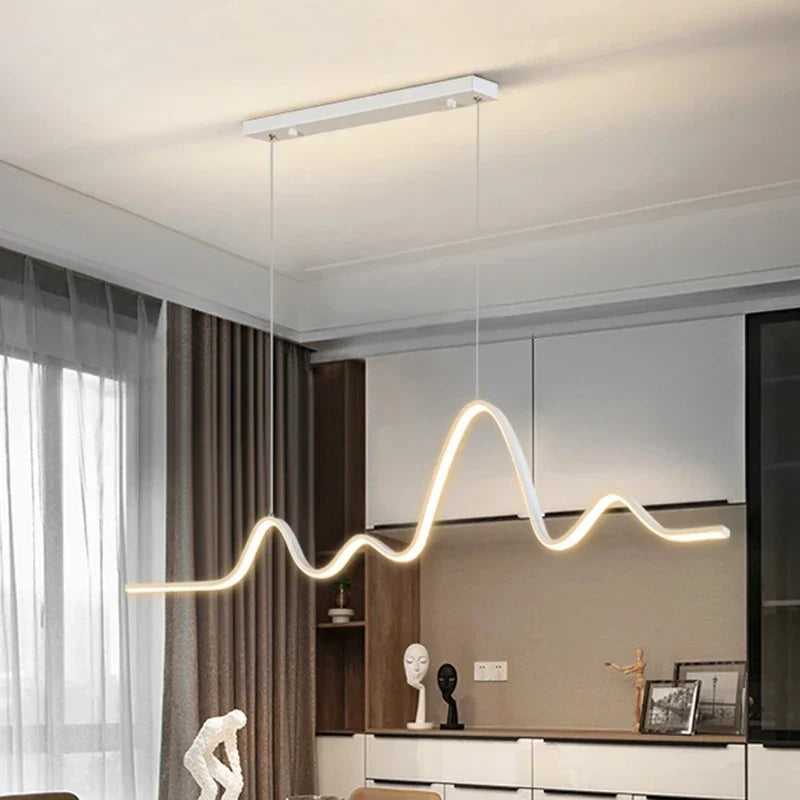 Aluminum Wave Line Chandelier