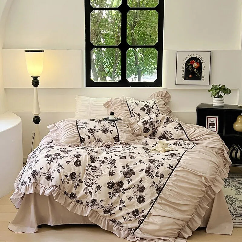Lace Print Duvet Set