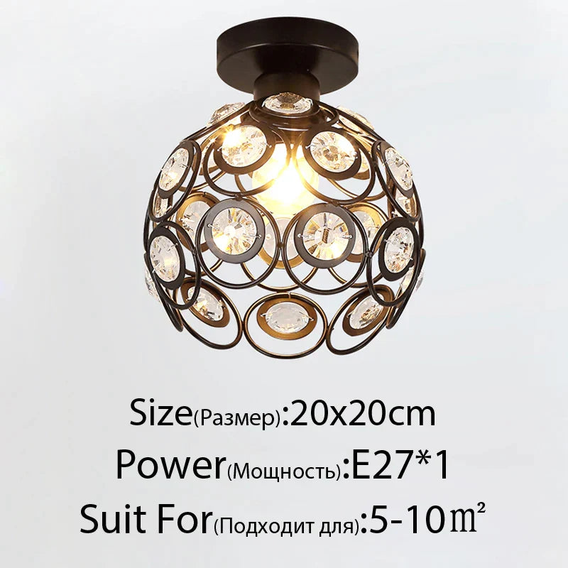DecorBites™ Crystal Glass Nordic LED Chandelier for Modern Indoor Lighting
