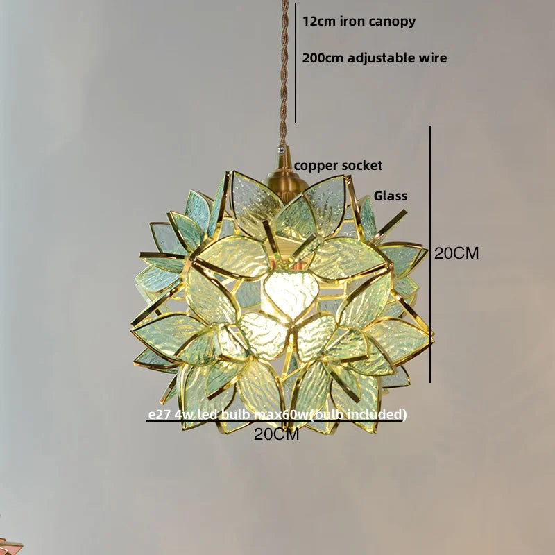 DecorBites™ Glass Copper LED Pendant & Luxury Hanging Light Fixture
