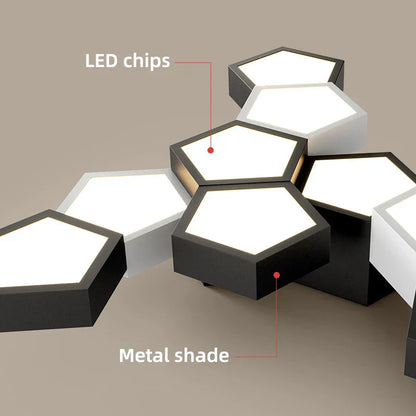 DecorBites™ Geometric Ceiling Lamps: Modern & Creative Lighting Fixtures for Master Bedroom