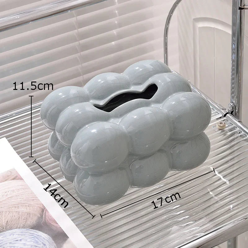 DecorBites™ Cotton Candy Ceramic Tissue Box - Modern Decor