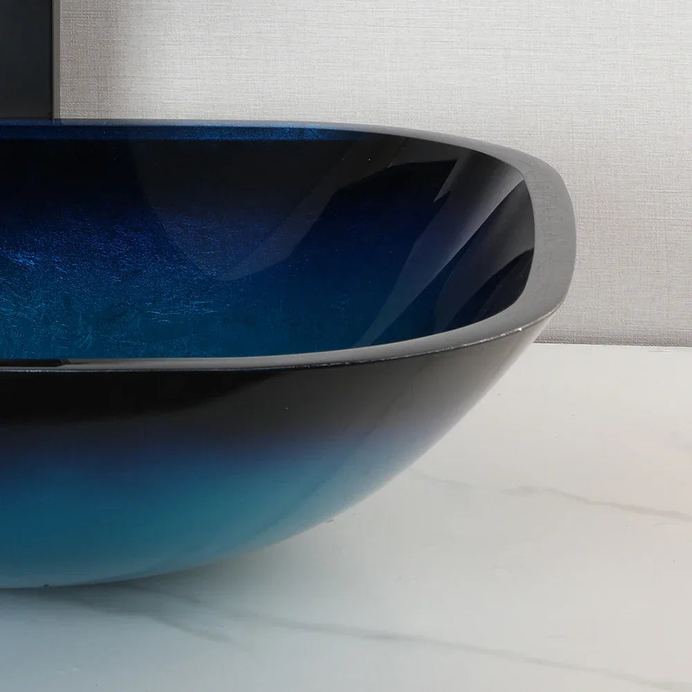 Blue Glass Basin Faucet