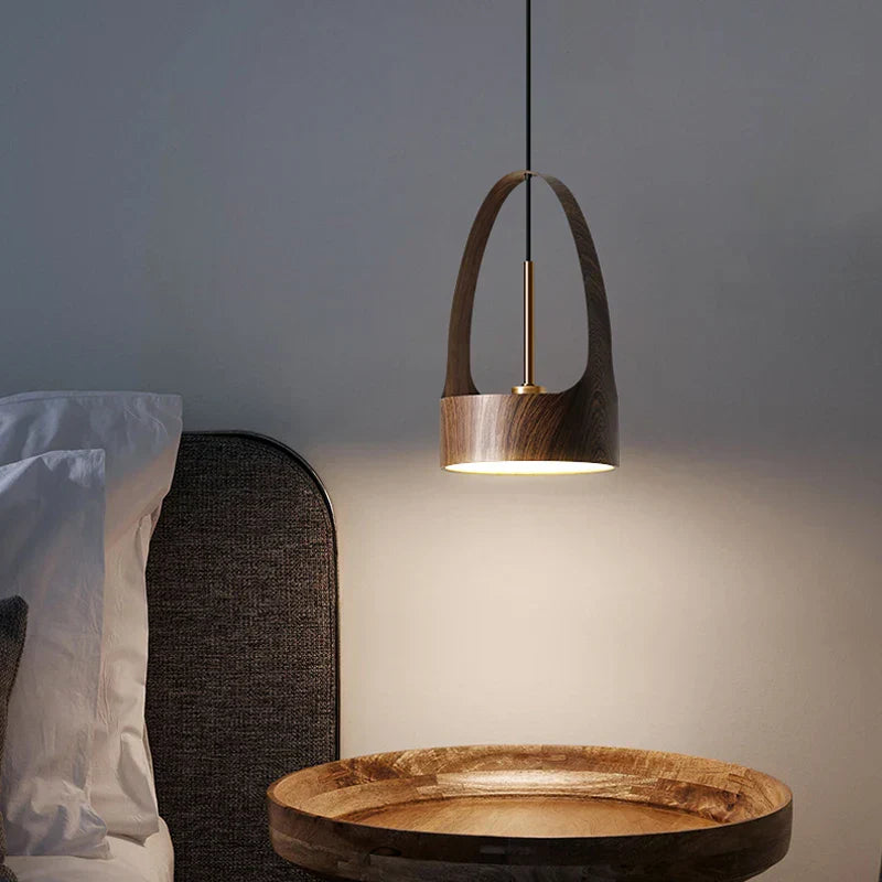 DecorBites™ LED Wood Grain Chandelier for Dining, Living, and Bedroom Ambiance