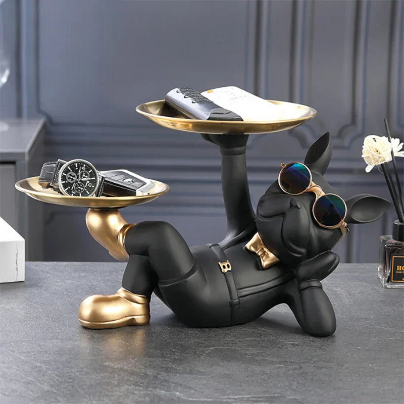DecorBites™ Bulldog Animal Figurine: Cool Dog Statue for Stylish Home Decor
