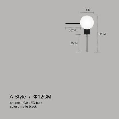 DecorBites™ Glass Ball Wall Lights for Modern Home Decor and Artistic Lighting