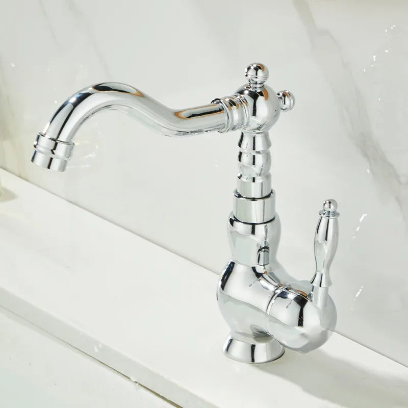 Gold Contemporary Sink Faucet