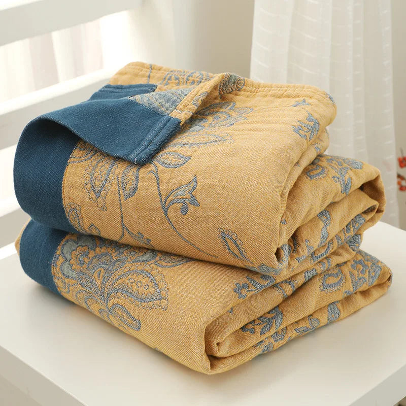 DecorBites™ Cotton Gauze Summer Quilt - Lightweight Air-Conditioning Blanket for Girls