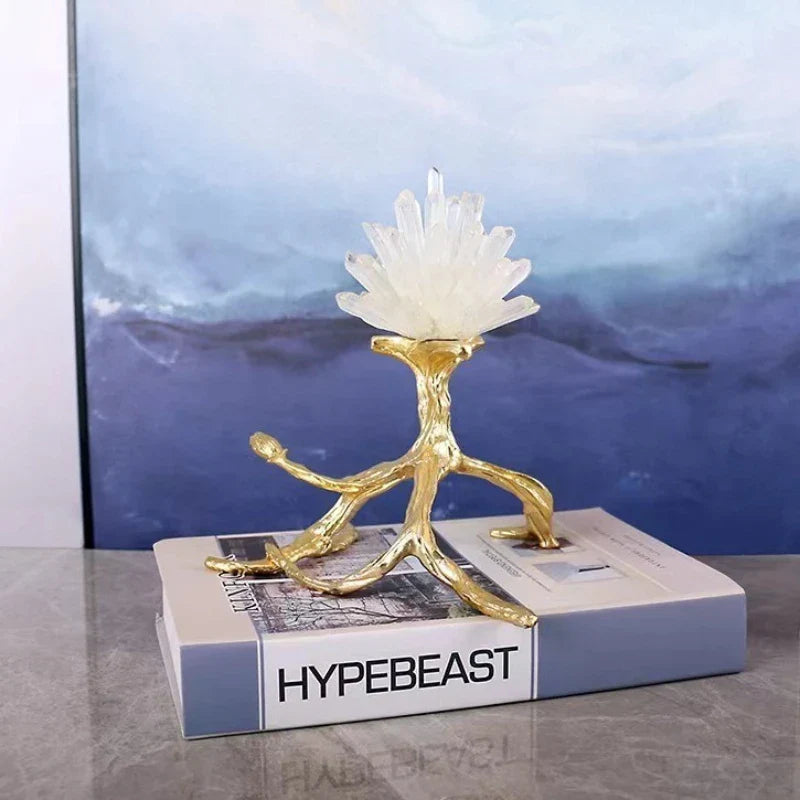 DecorBites™ Golden Bird Metal Branch Sculpture - Room Decoration Accessories