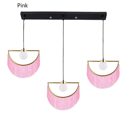DecorBites™ Coloured Tassel Glass Ball Pendant Light for Boho Minimalist Style Bedroom & Restaurant