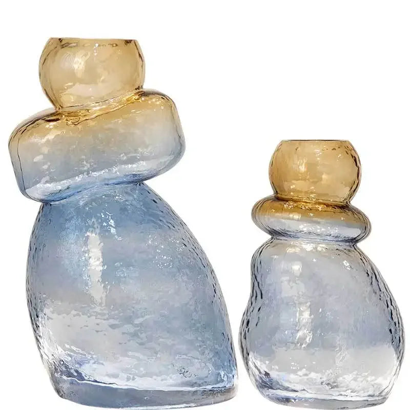 Gradient Glass Gourd Vase
