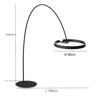 DecorBites™ Circular Luminescence LED Floor Lamp for Elegant Living Spaces