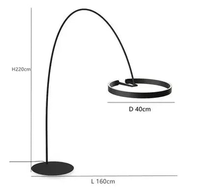 DecorBites™ Circular Luminescence LED Floor Lamp for Elegant Living Spaces