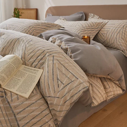 DecorBites™ Cozy Cotton Bedding Set: 160X210cm Quilt Cover for Adults, Warm & Soft Duvet Cover