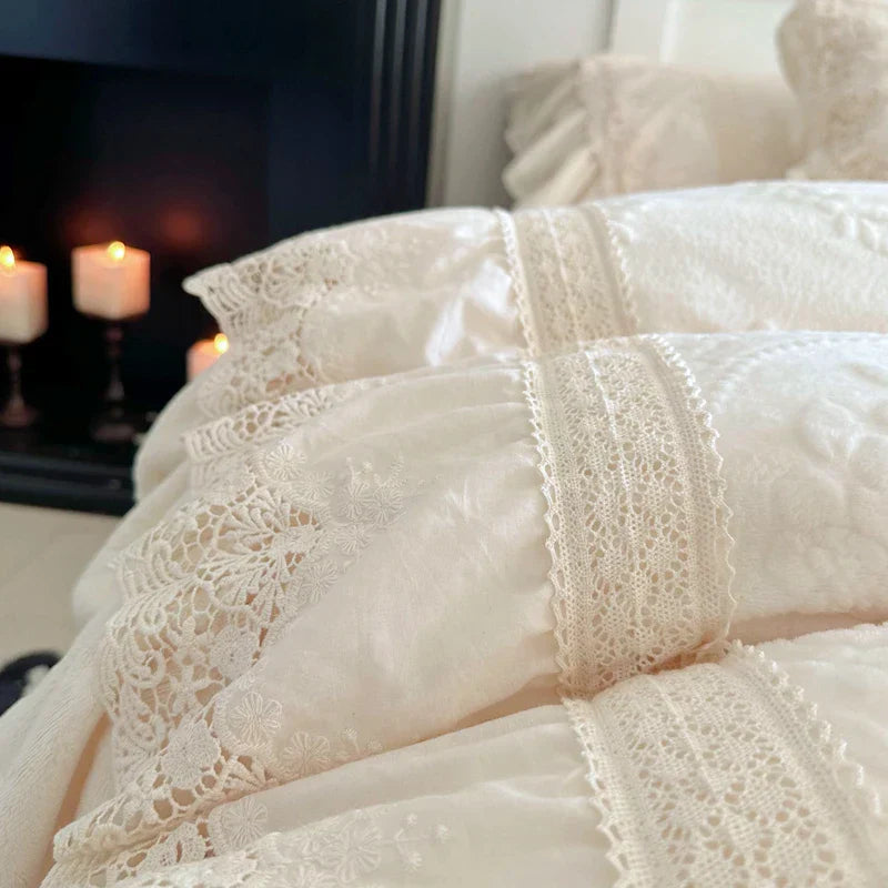 Velvet Carved Wedding Bedding