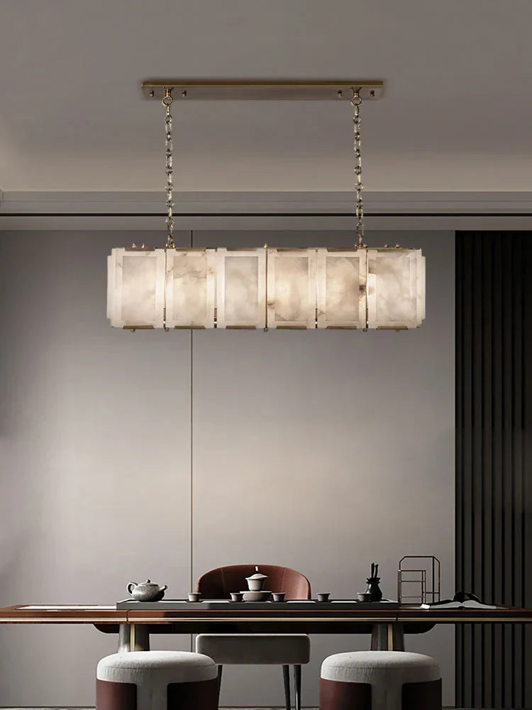 DecorBites™ Dimmable LED Marble Art Chandelier Ceiling Light for Dinning Room