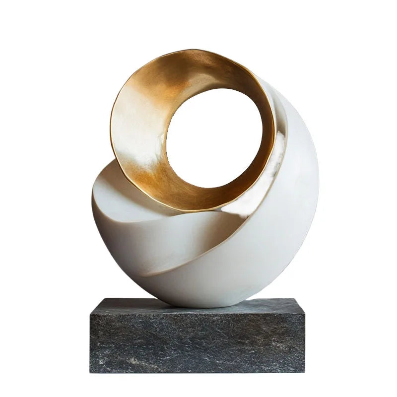 Gold Resin Geometric Figurines