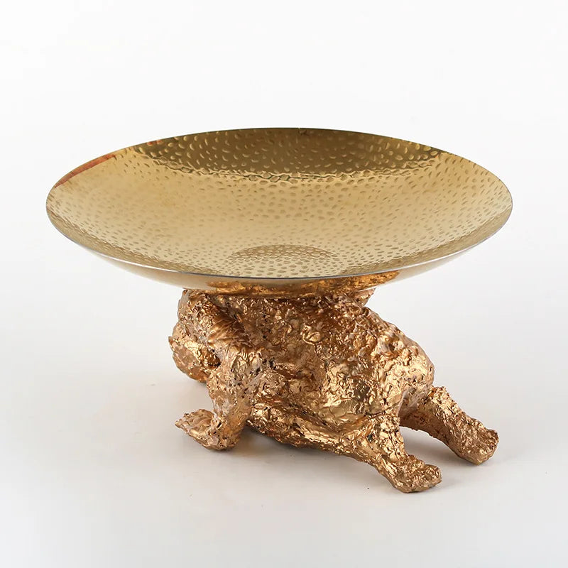Gold Resin Handicraft Tray
