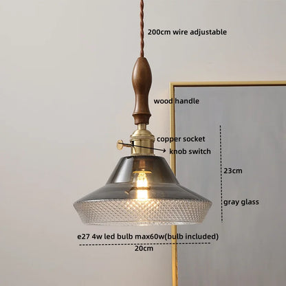 DecorBites™ Glass Copper LED Pendant Lights for Modern Style Dining Kitchen Bedroom