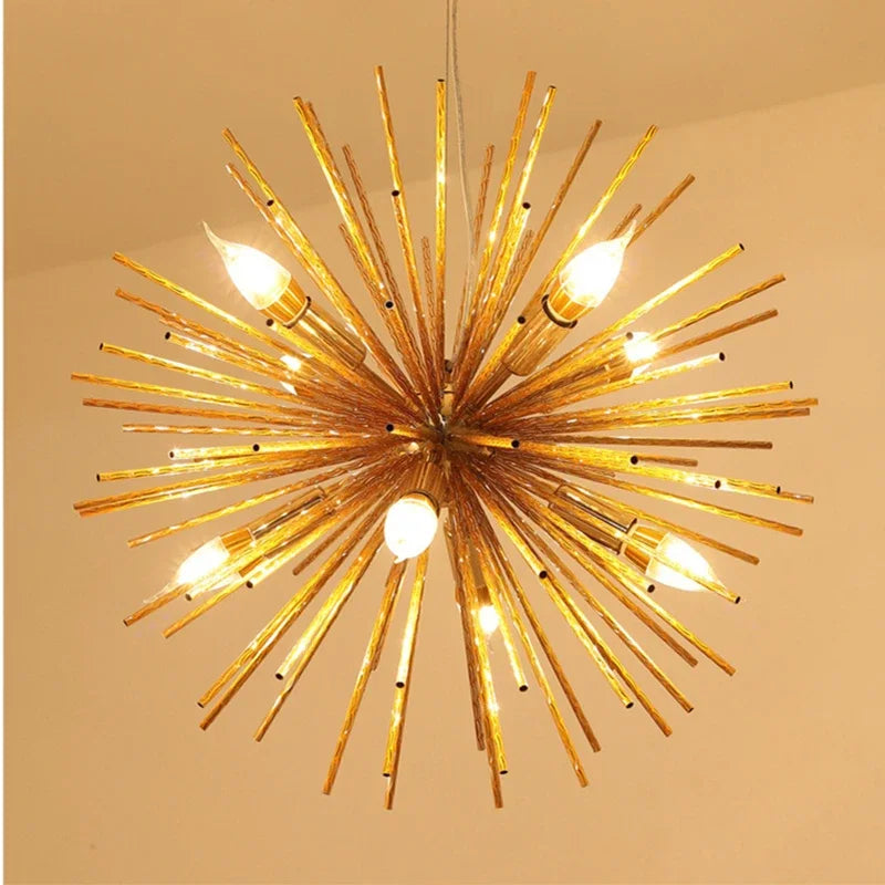 DecorBites™ Geometric Ball Chandelier: Modern LED Lighting for Living Room & Dining Room