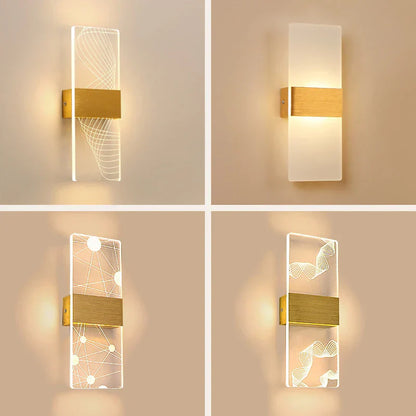 DecorBites™ Acrylic Touch Sensor LED Wall Lamp, Modern Sconces, 6W Indoor Lighting for Home Decor