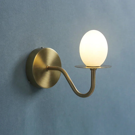 DecorBites™ Glass Egg Mini Wall Lamp for Home Decor and Reading, Vintage Loft Sconce