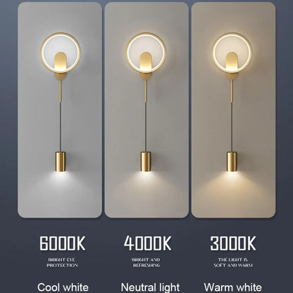 DecorBites™ Gold LED Wall Light 24W Modern Nordic Wall Lamp for Home Decor