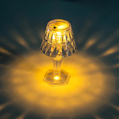 DecorBites™ Crystal Diamond LED Night Light Table Lamp for Bedroom Reading
