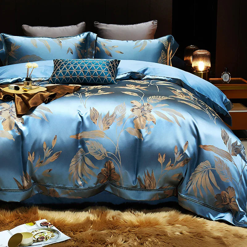 Gold Jacquard Cotton Bedding