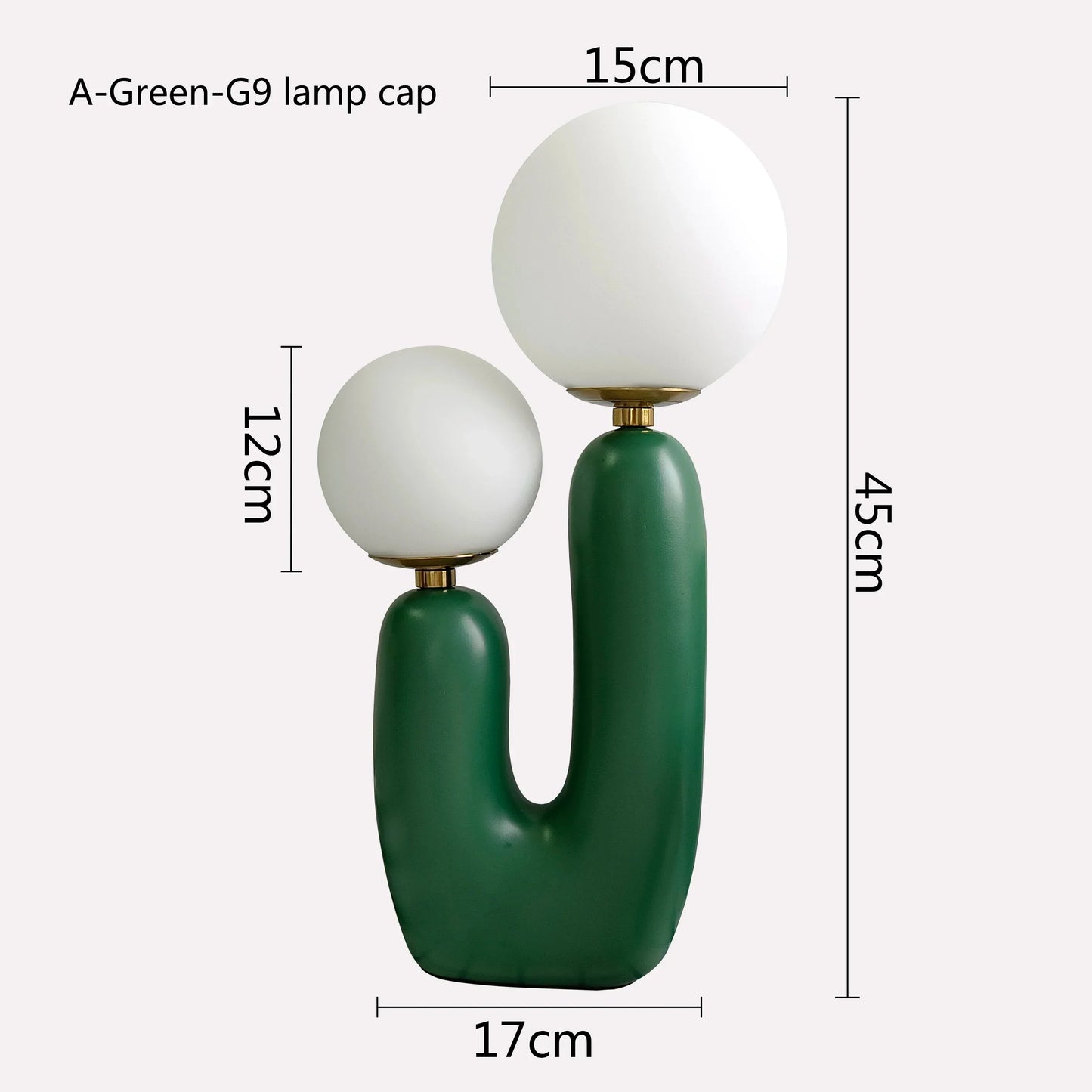 DecorBites™ Glass Ball LED Table Lamp: Green Pink Resin Nordic Style for Home Decor