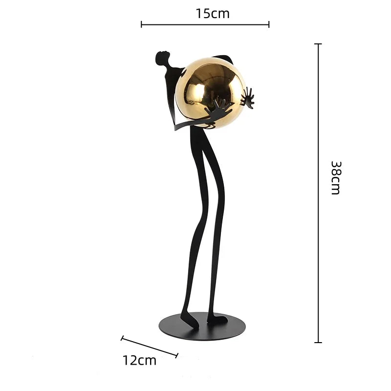Gold Figure Metal Sculpture