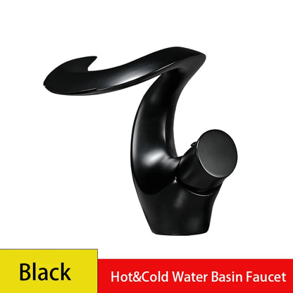 Luxury Brass Bathroom Faucet Hot Cold Water Washbasin Taps Deck Mounted Creative Vintage Sink Tap for Bathrooms