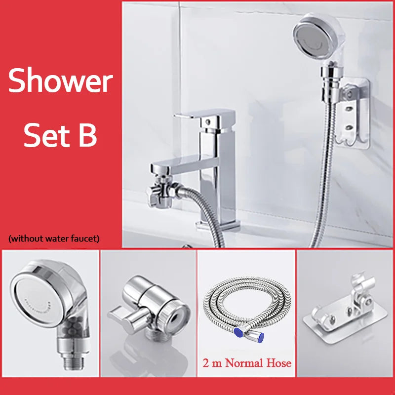 Chrome Anion Shower Head High-Pressure Filter