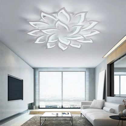 DecorBites™ Lotus Chandelier: Modern LED Ceiling Light Fixture for Home, Living Room, Bedroom.
