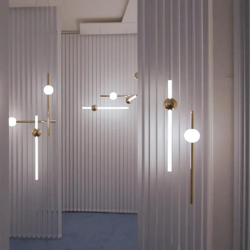 DecorBites™ Glass Pendant Lights: Modern Long Hanging Lamps for Kitchen, Dining Room, and Shop