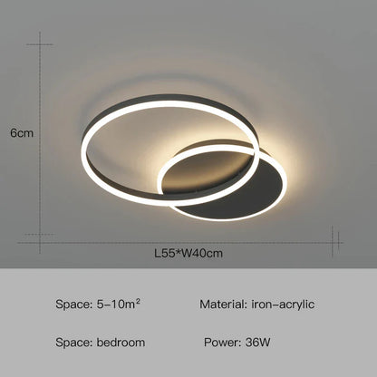 DecorBites™ LED Ceiling Chandelier Rings Pendant Light - Minimalist Home Lighting