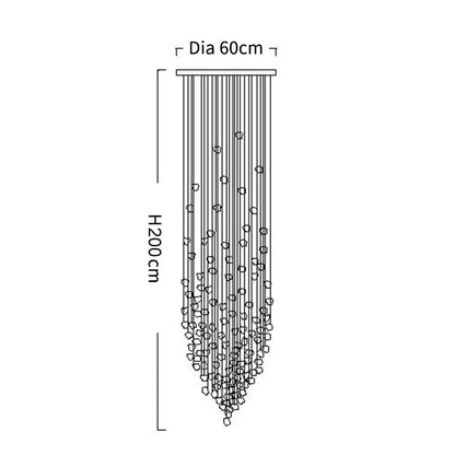 DecorBites™ Crystal Chandelier: Modern Staircase & Lobby LED Lighting for Luxury Décor