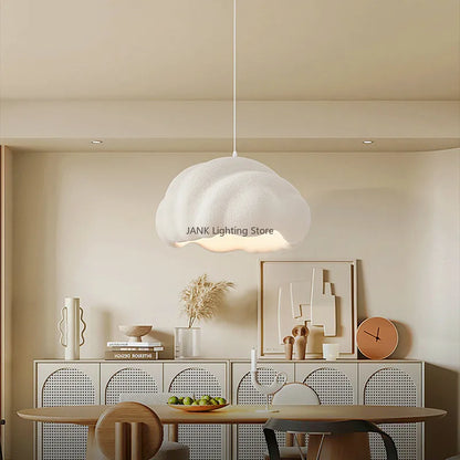 DecorBites™ Cream Wabi Sabi LED Pendant Chandelier - Elegant Dining Room & Bedroom Decor