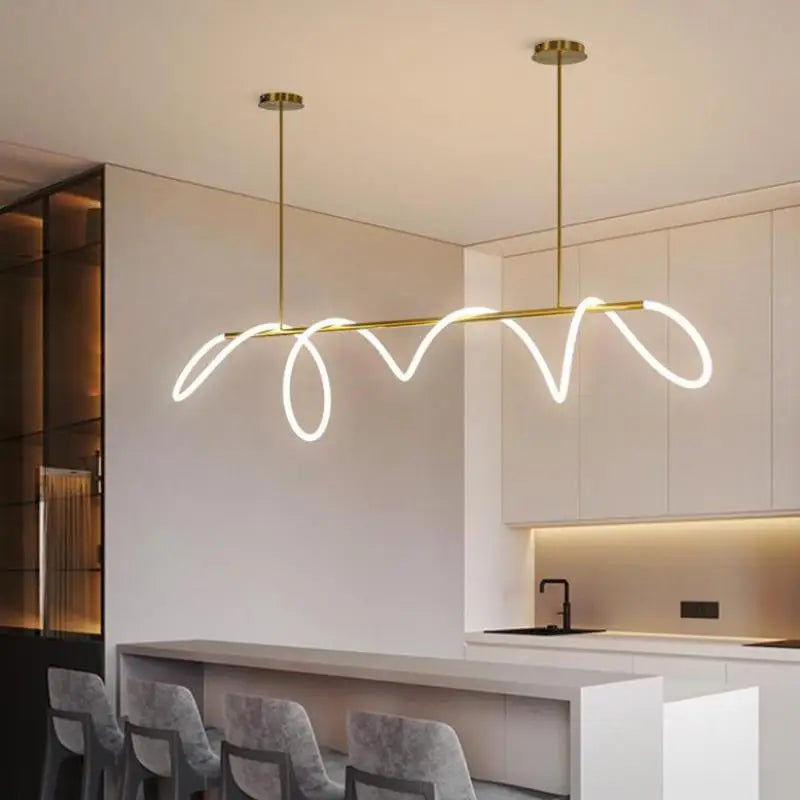Chrome Hose Pendant Chandelier
