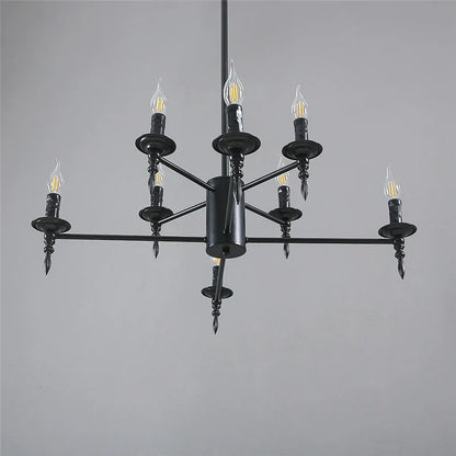 DecorBites™ Iron Art LED Candle Chandelier Pendant Light for Living Room & Kitchen