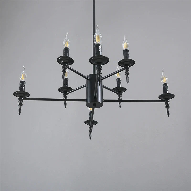 DecorBites™ Iron Art LED Pendant Chandelier Modern Living Room Kitchen Hanging Light
