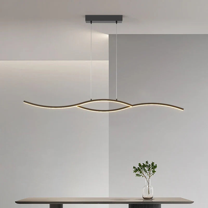 Nordic LED Pendant Light 100cm Dimmable Remote