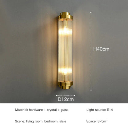 DecorBites™ Crystal LED Wall Lamps: Elegant Gold Wall Sconce Lights for Luxury Home Decor