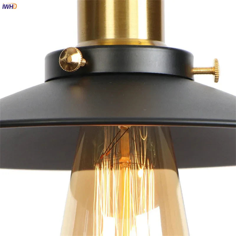 Gold Industrial Wall Lamp For Lofts And Bedrooms