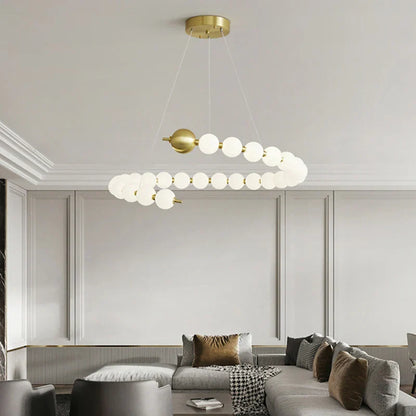 DecorBites™ Brass Round LED Pendant Lights Adjustable Wire Copper Aluminium Lamps